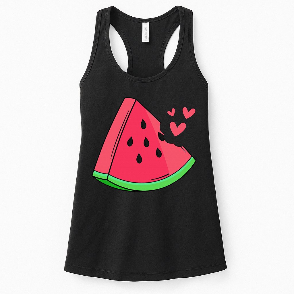 Watermelon Slice Melon Summer Vacation Season Fruit Lovers Womens Tank Top