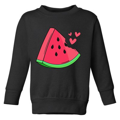 Watermelon Slice Melon Summer Vacation Season Fruit Lovers Toddler Sweatshirt
