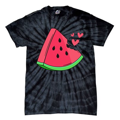 Watermelon Slice Melon Summer Vacation Season Fruit Lovers Tie-Dye T-Shirt