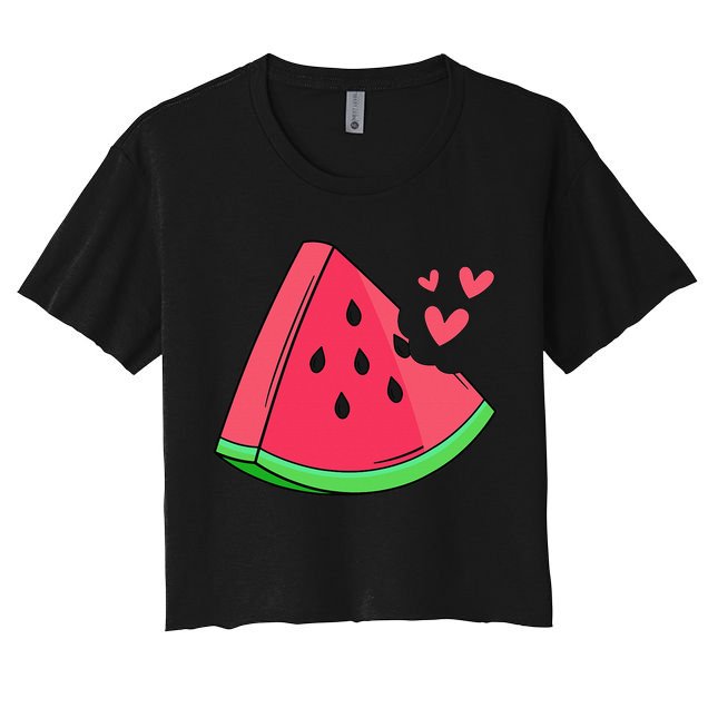 Watermelon Slice Melon Summer Vacation Season Fruit Lovers Crop Top