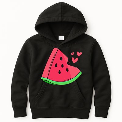 Watermelon Slice Melon Summer Vacation Season Fruit Lovers Kids Hoodie
