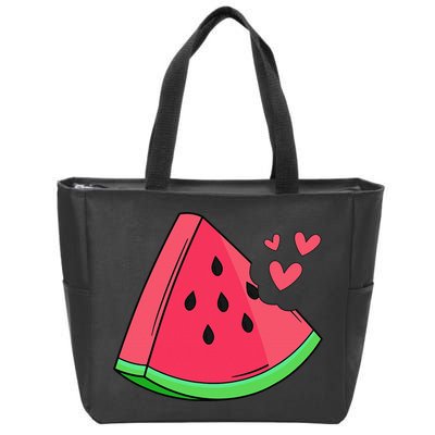 Watermelon Slice Melon Summer Vacation Season Fruit Lovers Zip Tote Bag