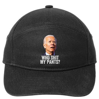 Who Shit My Pants Anti Joe Biden Conservative 7-Panel Snapback Hat