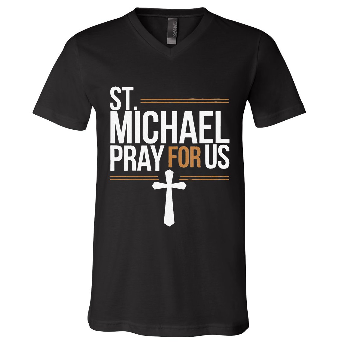 Women St. Michael Patronage Catholic Confirmation Gift V-Neck T-Shirt