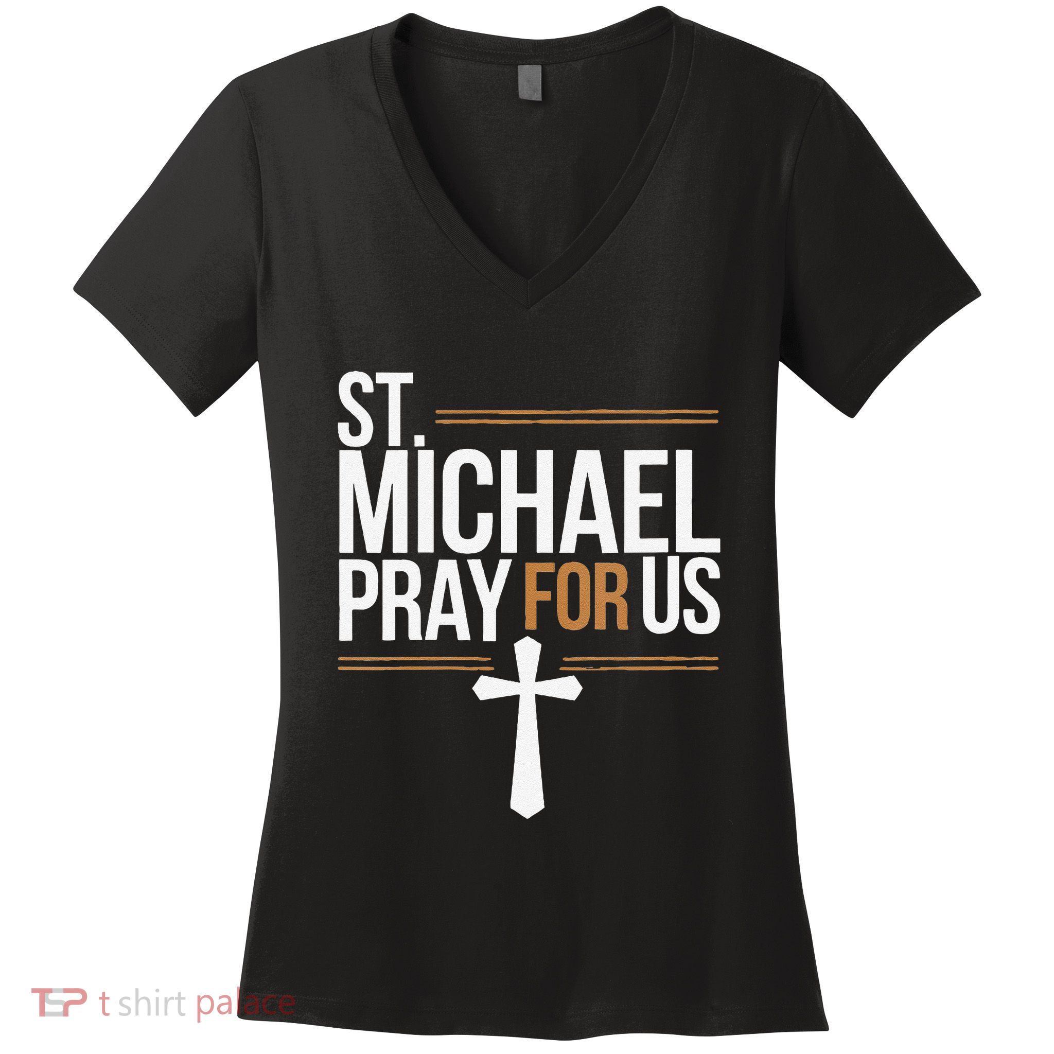 Women St. Michael Patronage Catholic Confirmation Gift Women's V-Neck T-Shirt