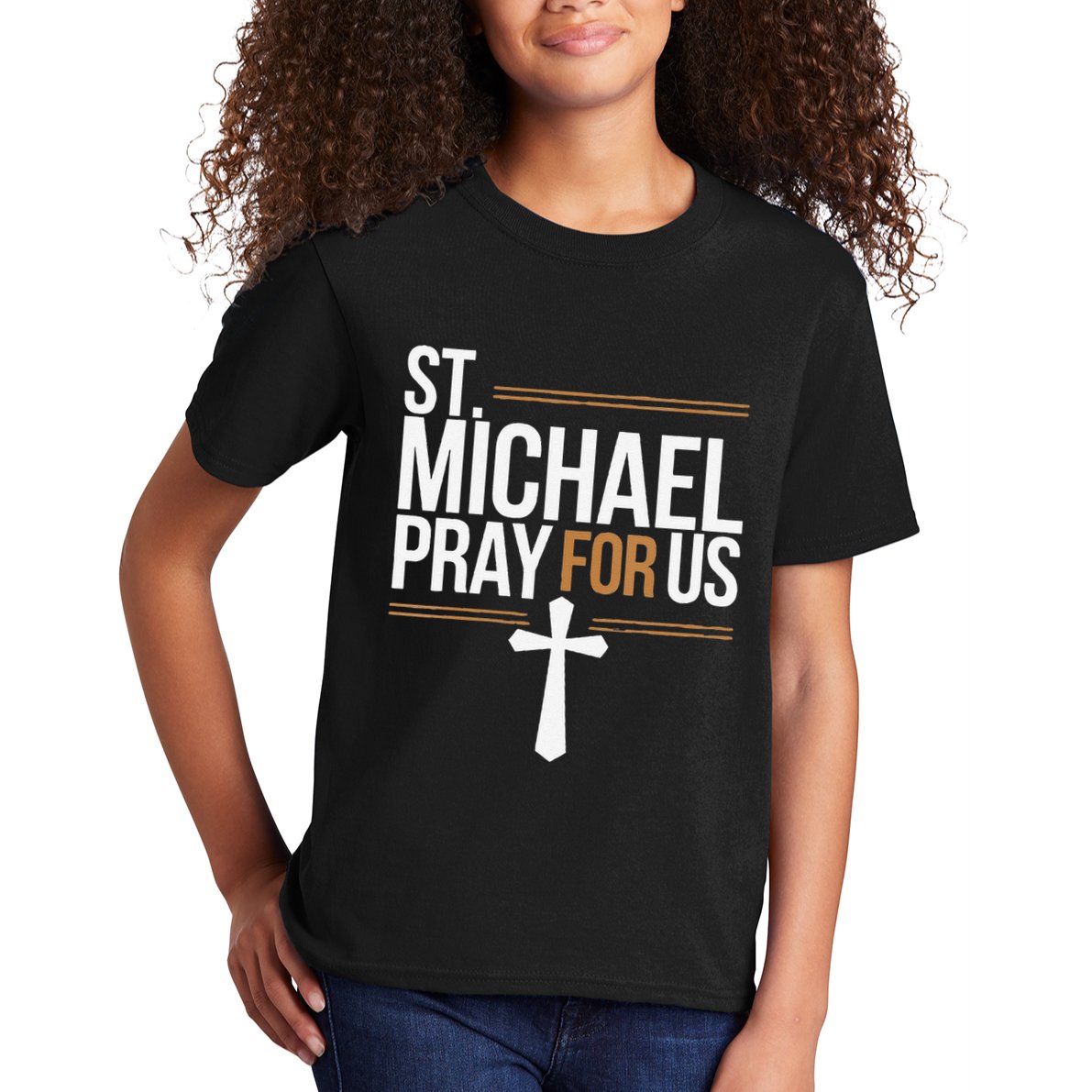 Women St. Michael Patronage Catholic Confirmation Gift Kids T-Shirt