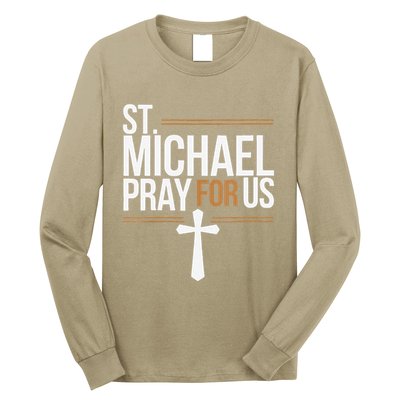 Women St. Michael Patronage Catholic Confirmation Gift Long Sleeve Shirt