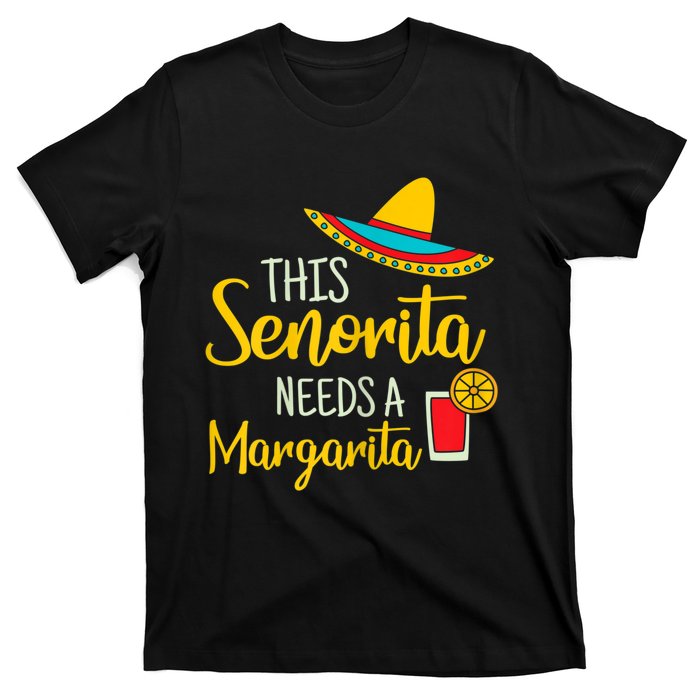 Womens Senorita Margarita Mexican Fiesta Funny Cinco De Mayo T-Shirt