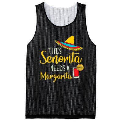 Womens Senorita Margarita Mexican Fiesta Funny Cinco De Mayo Mesh Reversible Basketball Jersey Tank