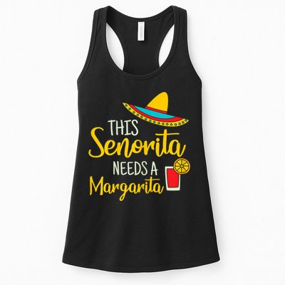Womens Senorita Margarita Mexican Fiesta Funny Cinco De Mayo Womens Tank Top
