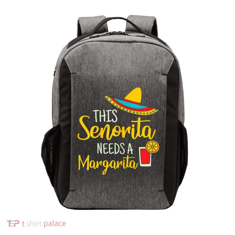 Womens Senorita Margarita Mexican Fiesta Funny Cinco De Mayo Vector Backpack