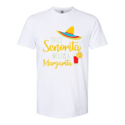 Womens Senorita Margarita Mexican Fiesta Funny Cinco De Mayo Softstyle® CVC T-Shirt