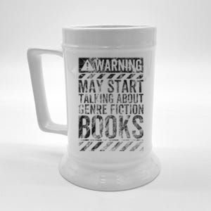 Warning Sign May Start Talking About Genre Fiction Books Beer Stein