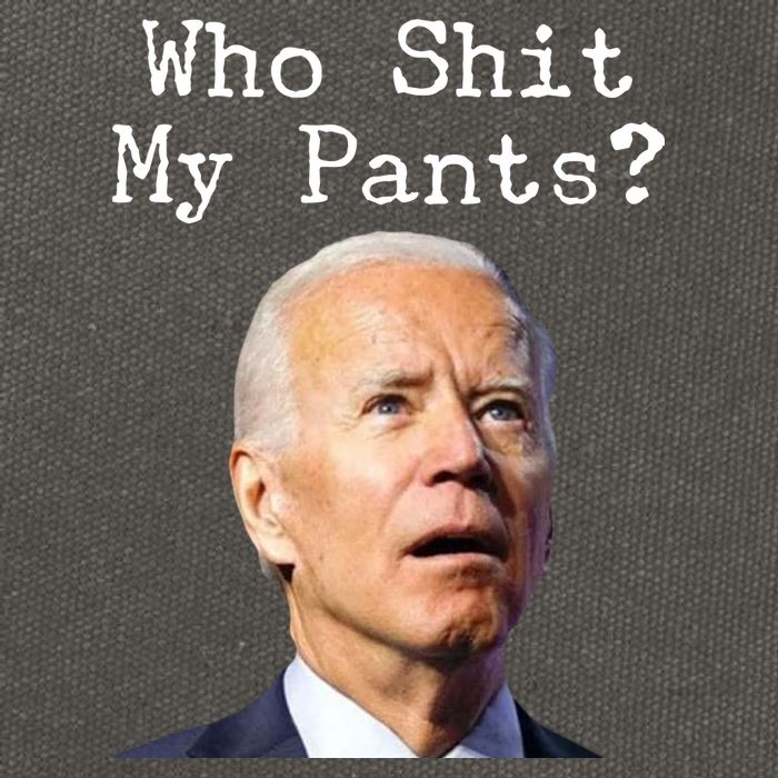 Who Shit My Pant's Funny Anti Joe Biden Cotton Canvas Backpack