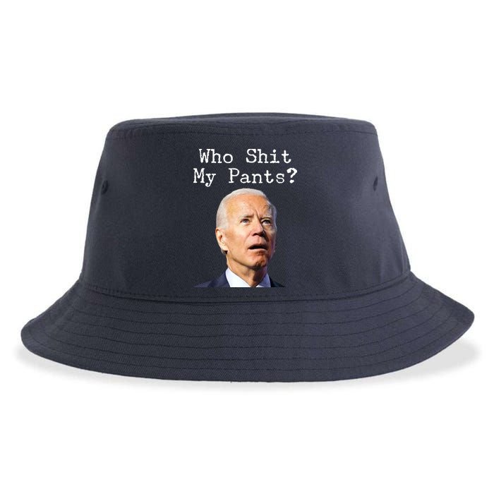 Who Shit My Pant's Funny Anti Joe Biden Sustainable Bucket Hat