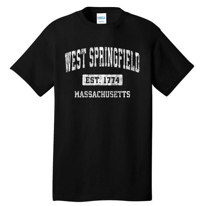 West Springfield Massachusetts Ma Vintage Established Sports Design Tall T-Shirt