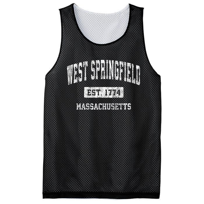 West Springfield Massachusetts Ma Vintage Established Sports Design Mesh Reversible Basketball Jersey Tank