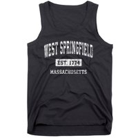 West Springfield Massachusetts Ma Vintage Established Sports Design Tank Top