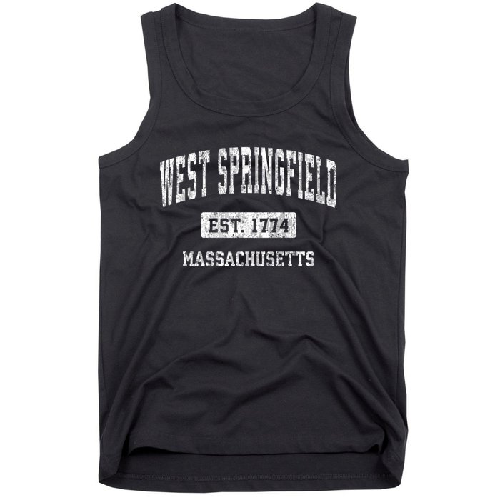 West Springfield Massachusetts Ma Vintage Established Sports Design Tank Top