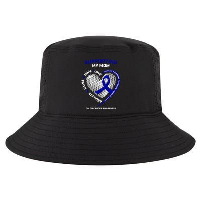 Wo Support Mom Colon Cancer Awareness Products Gift Cool Comfort Performance Bucket Hat