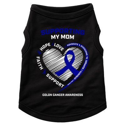 Wo Support Mom Colon Cancer Awareness Products Gift Doggie Tank