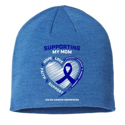 Wo Support Mom Colon Cancer Awareness Products Gift Sustainable Beanie