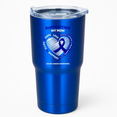 Wo Support Mom Colon Cancer Awareness Products Gift Tumbler