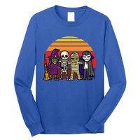 Witch Skeleton Mummy Vampire Retro Halloween Gift Long Sleeve Shirt