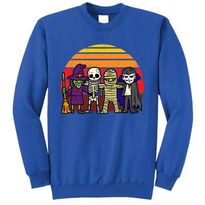 Witch Skeleton Mummy Vampire Retro Halloween Gift Sweatshirt