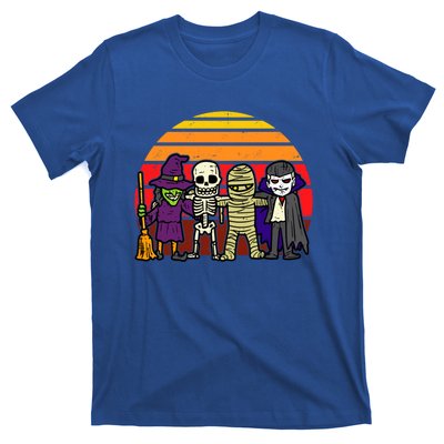 Witch Skeleton Mummy Vampire Retro Halloween Gift T-Shirt