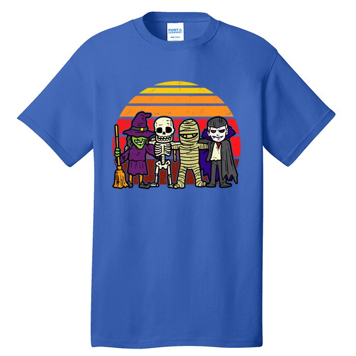 Witch Skeleton Mummy Vampire Retro Halloween Gift Tall T-Shirt