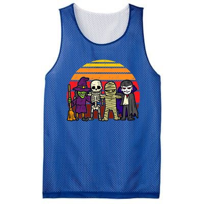 Witch Skeleton Mummy Vampire Retro Halloween Gift Mesh Reversible Basketball Jersey Tank