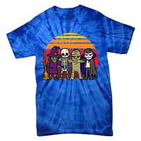 Witch Skeleton Mummy Vampire Retro Halloween Gift Tie-Dye T-Shirt