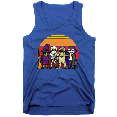 Witch Skeleton Mummy Vampire Retro Halloween Gift Tank Top