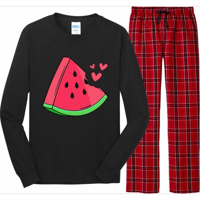 Watermelon Slice Melon Summer Vacation Season Fruit Lovers Long Sleeve Pajama Set