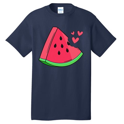 Watermelon Slice Melon Summer Vacation Season Fruit Lovers Tall T-Shirt