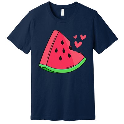 Watermelon Slice Melon Summer Vacation Season Fruit Lovers Premium T-Shirt