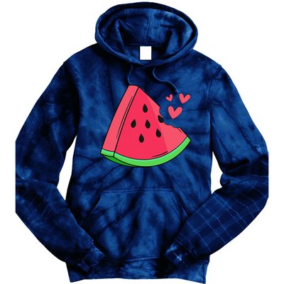 Watermelon Slice Melon Summer Vacation Season Fruit Lovers Tie Dye Hoodie