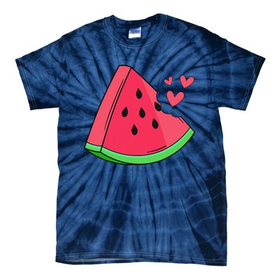 Watermelon Slice Melon Summer Vacation Season Fruit Lovers Tie-Dye T-Shirt