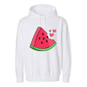 Watermelon Slice Melon Summer Vacation Season Fruit Lovers Garment-Dyed Fleece Hoodie