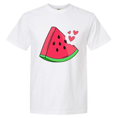 Watermelon Slice Melon Summer Vacation Season Fruit Lovers Garment-Dyed Heavyweight T-Shirt