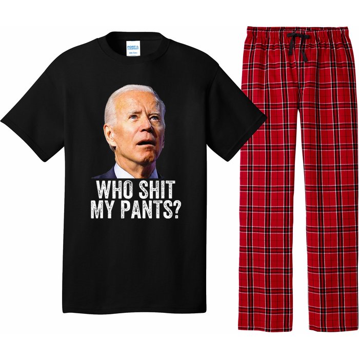 Who Shit My Pants Anti Joe Biden Funny Conservative Pajama Set