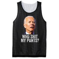 Who Shit My Pants Anti Joe Biden Funny Conservative Mesh Reversible Basketball Jersey Tank