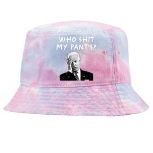 Who Shit My Pants Funny Anti Joe Biden Tie-Dyed Bucket Hat