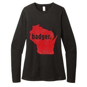 Wisconsin State Nickname Badger Womens CVC Long Sleeve Shirt