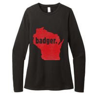 Wisconsin State Nickname Badger Womens CVC Long Sleeve Shirt