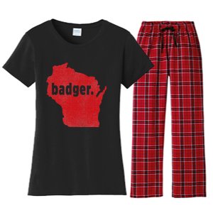 Wisconsin State Nickname Badger Women's Flannel Pajama Set