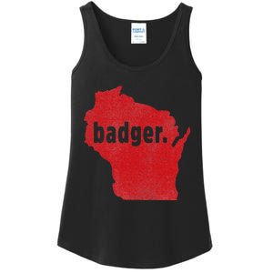 Wisconsin State Nickname Badger Ladies Essential Tank