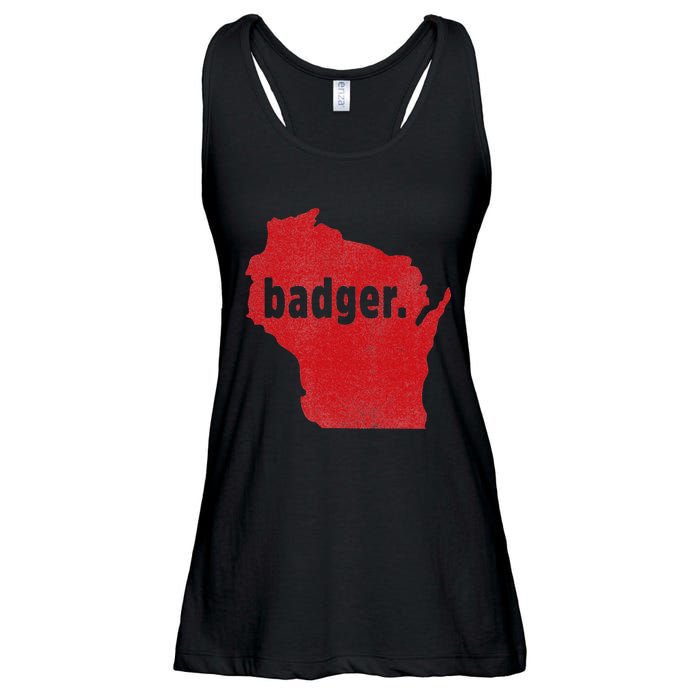 Wisconsin State Nickname Badger Ladies Essential Flowy Tank