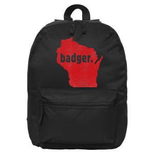 Wisconsin State Nickname Badger 16 in Basic Backpack